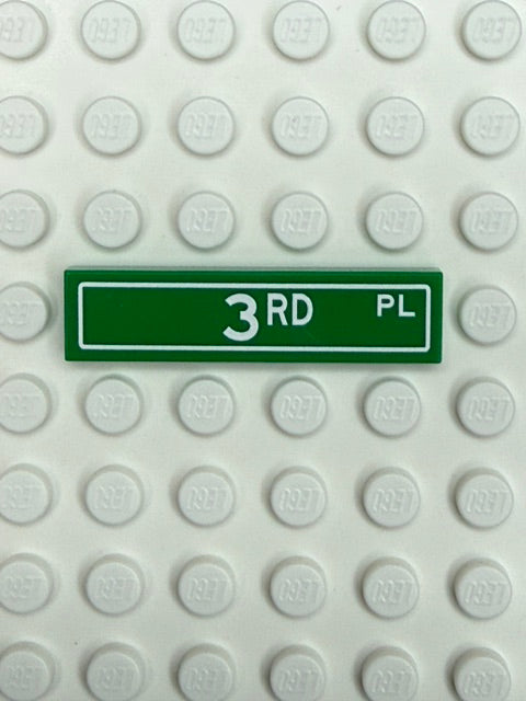 Street Sign 1x4 Tile: 3rd Place