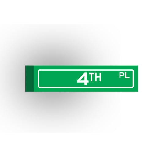Street Sign 1x4 Tile: 4th Place