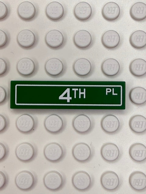 Street Sign 1x4 Tile: 4th Place
