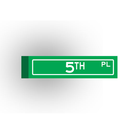 Street Sign 1x4 Tile: 5th Place
