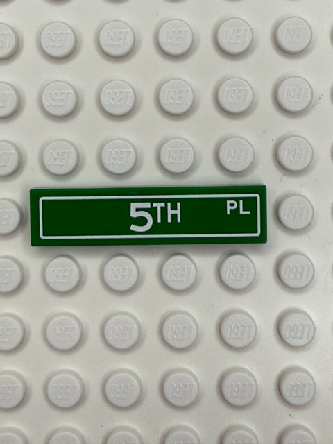 Street Sign 1x4 Tile: 5th Place