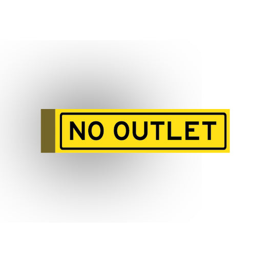 Street Sign 1x4 Tile: No Outlet