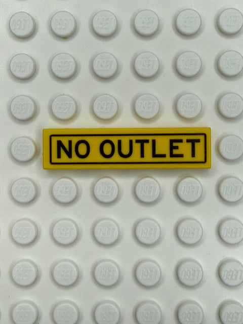 Street Sign 1x4 Tile: No Outlet