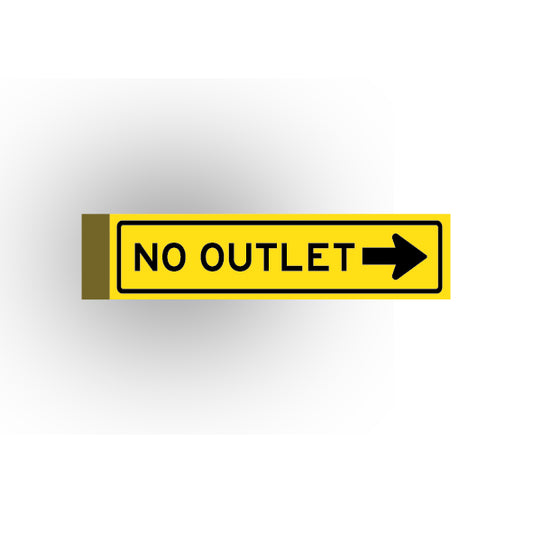 Street Sign 1x4 Tile: No Outlet Arrow Pointing