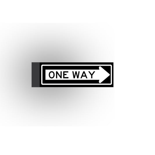 Street Sign 1x3 Tile: One Way