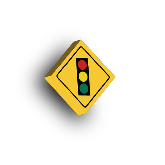 Warning Sign 2x2 Tile: Signal Ahead Sign