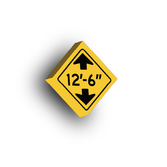 Warning Sign 2x2 Tile: Low Clearance Sign