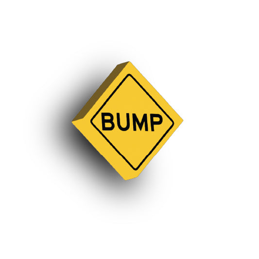 Warning Sign 2x2 Tile: Bump Sign