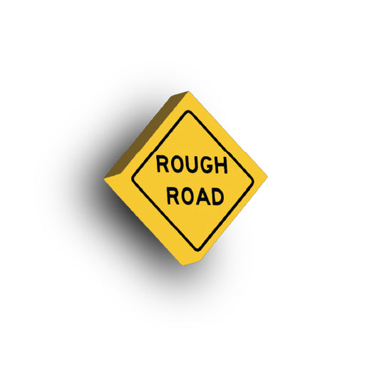 Warning Sign 2x2 Tile: Rough Road Sign