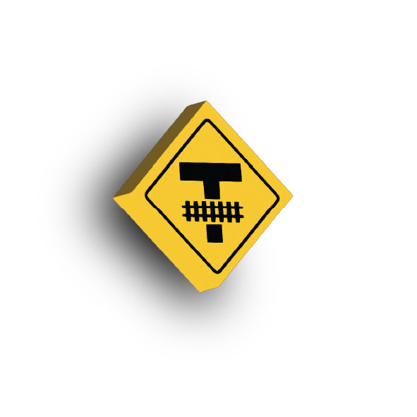 Warning Sign 2x2 Tile: Highway Light Rail Transit Grade V2