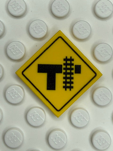 Warning Sign 2x2 Tile: Highway Light Rail Transit Grade V5