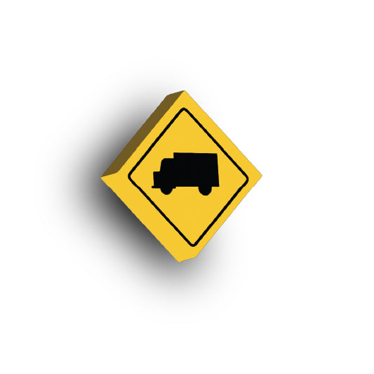 Warning Sign 2x2 Tile: Truck Crossing Sign