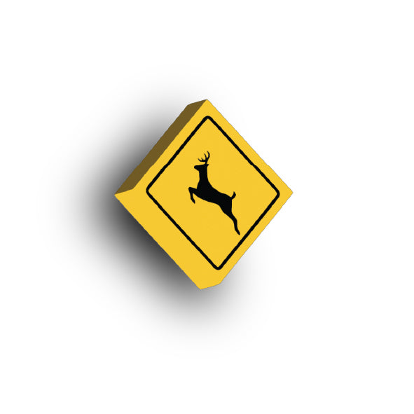 Warning Sign 2x2 Tile: Deer Crossing Sign