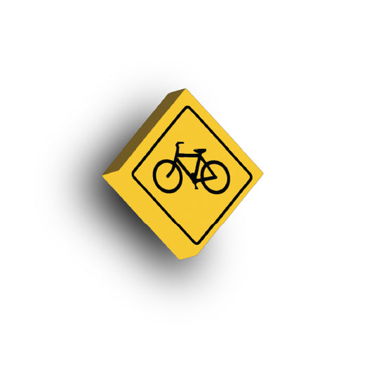 Warning Sign 2x2 Tile: Bicycle Crossing Sign