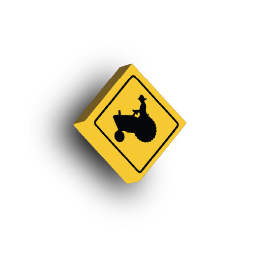 Warning Sign 2x2 Tile: Tractor Crossing Sign