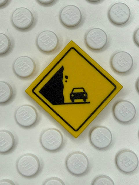 Warning Sign 2x2 Tile: Watch For Falling Rock Sign