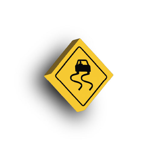 Warning Sign 2x2 Tile: Slippery Sign