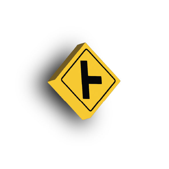 Warning Sign 2x2 Tile: Side Road Intersection Sign