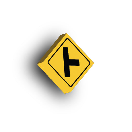 Warning Sign 2x2 Tile: Side Road Intersection Sign