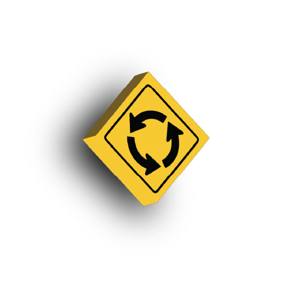 Warning Sign 2x2 Tile: Roundabout Sign