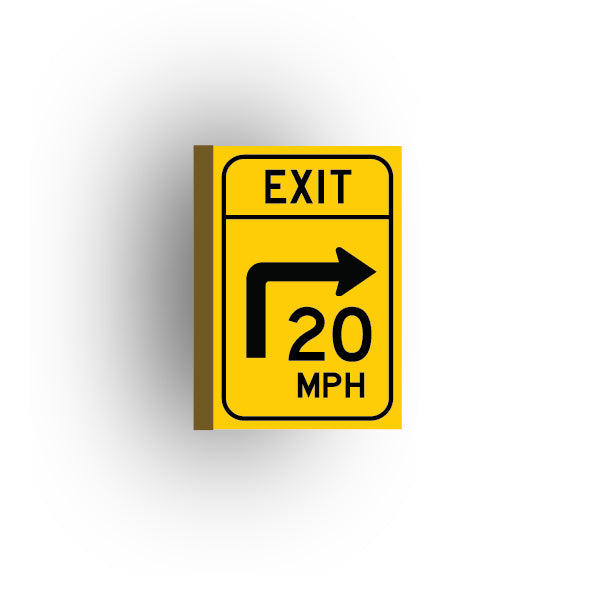 Warning Sign 2x3 Tile: Exit Speed Sign