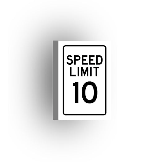 Traffic Control Sign 2x3 Tile: Speed Limit 10 mph