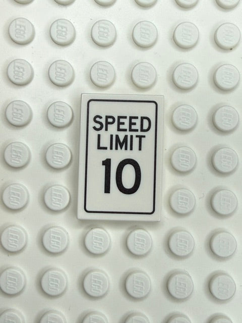 Traffic Control Sign 2x3 Tile: Speed Limit 10 mph