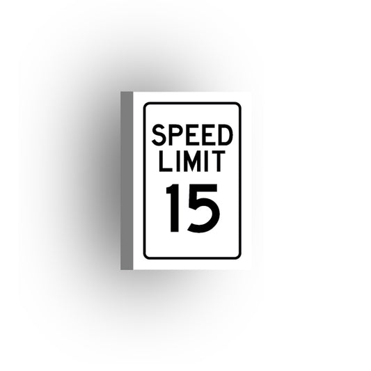 Traffic Control Sign 2x3 Tile: Speed Limit 15 mph