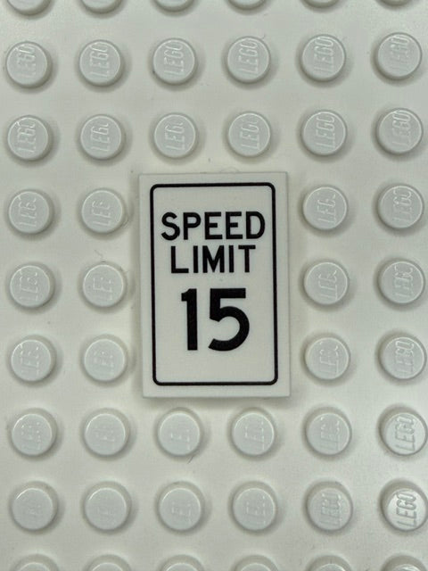 Traffic Control Sign 2x3 Tile: Speed Limit 15 mph