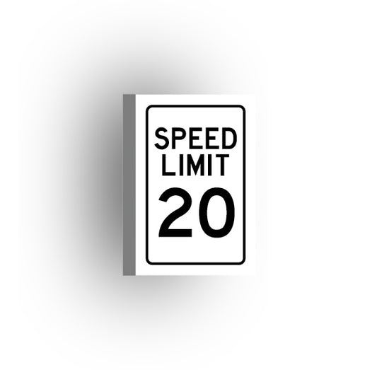 Traffic Control Sign 2x3 Tile: Speed Limit 20 mph