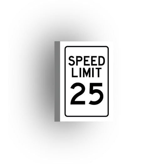 Traffic Control Sign 2x3 Tile: Speed Limit 25 mph