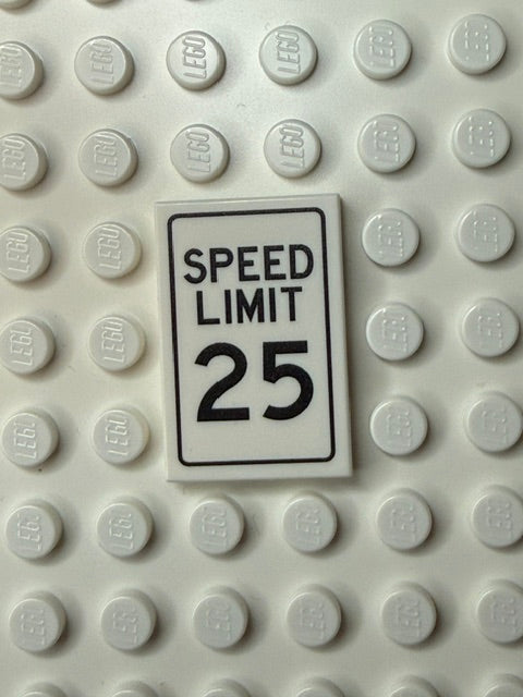 Traffic Control Sign 2x3 Tile: Speed Limit 25 mph
