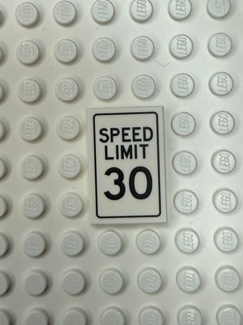 Traffic Control Sign 2x3 Tile: Speed Limit 30 mph