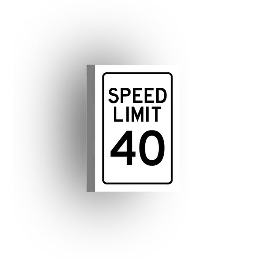 Traffic Control Sign 2x3 Tile: Speed Limit 40 mph