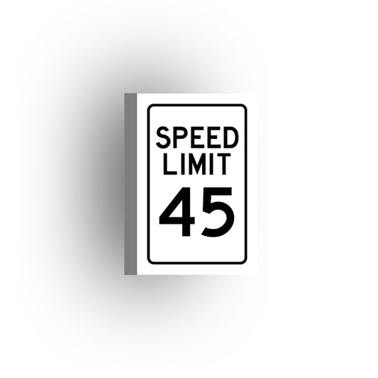 Traffic Control Sign 2x3 Tile: Speed Limit 45 mph