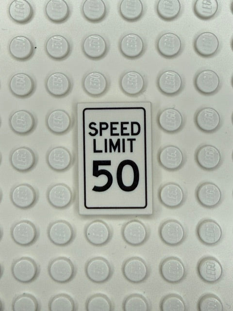 Traffic Control Sign 2x3 Tile: Speed Limit 50 mph
