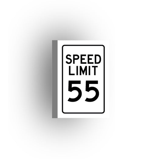 Traffic Control Sign 2x3 Tile: Speed Limit 55 mph