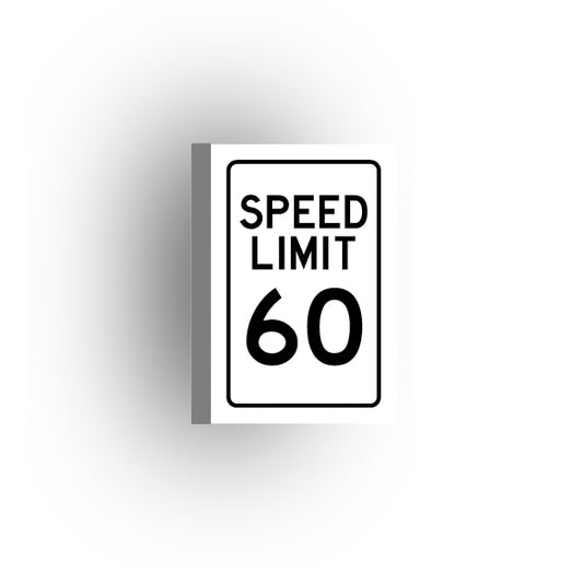 Traffic Control Sign 2x3 Tile: Speed Limit 60 mph