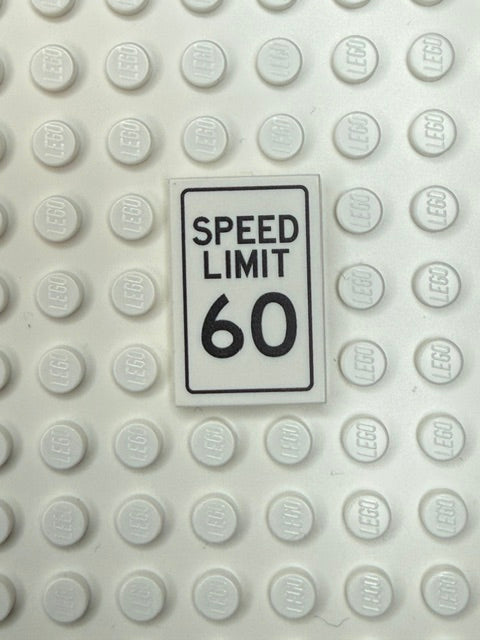 Traffic Control Sign 2x3 Tile: Speed Limit 60 mph