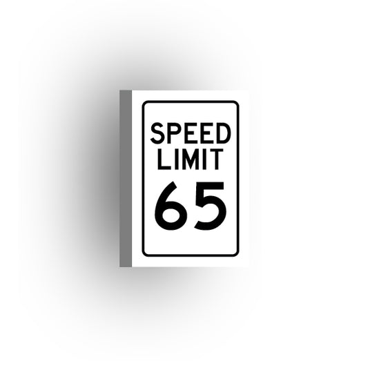 Traffic Control Sign 2x3 Tile: Speed Limit 65 mph