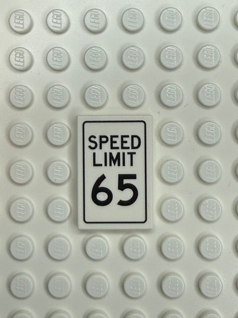 Traffic Control Sign 2x3 Tile: Speed Limit 65 mph
