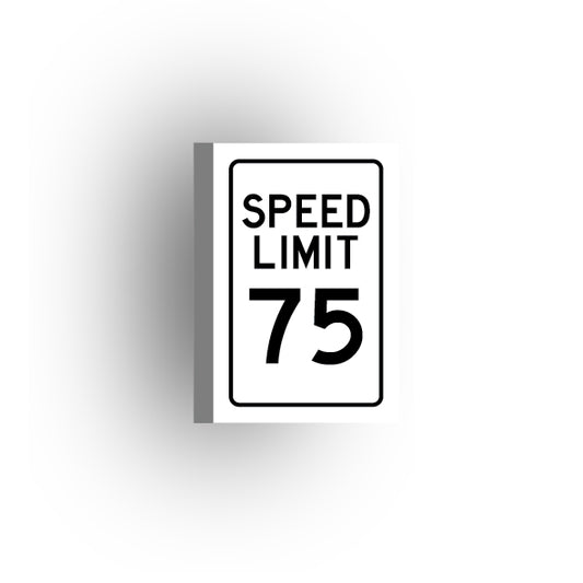 Traffic Control Sign 2x3 Tile: Speed Limit 75 mph