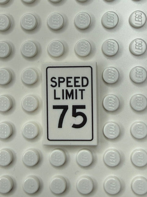 Traffic Control Sign 2x3 Tile: Speed Limit 75 mph