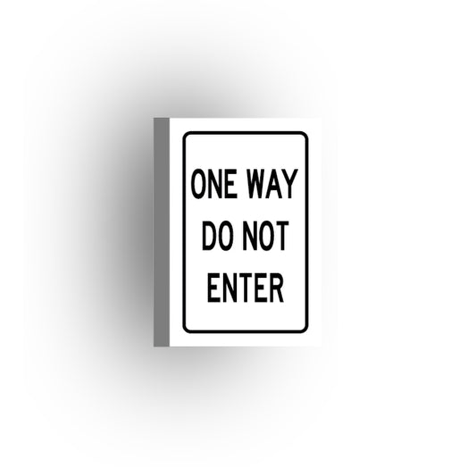Traffic Control Sign 2x3 Tile: One Way Do Not Enter