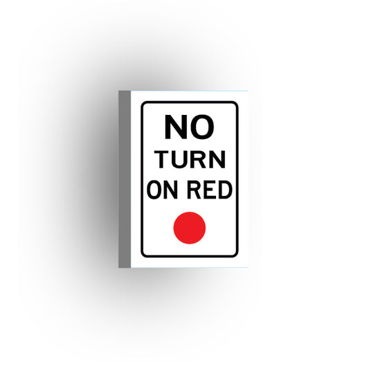Traffic Control Sign 2x3 Tile: No Turn On Red