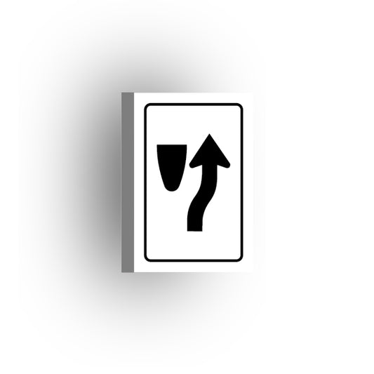 Traffic Control Sign 2x3 Tile: Medium Divide