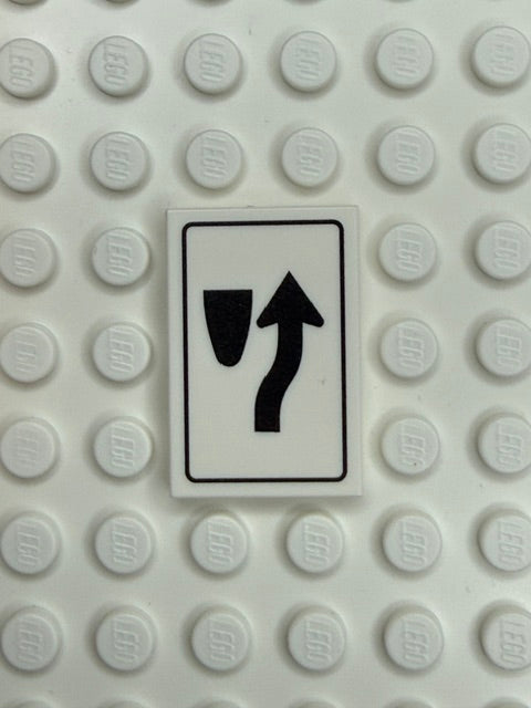 Traffic Control Sign 2x3 Tile: Medium Divide