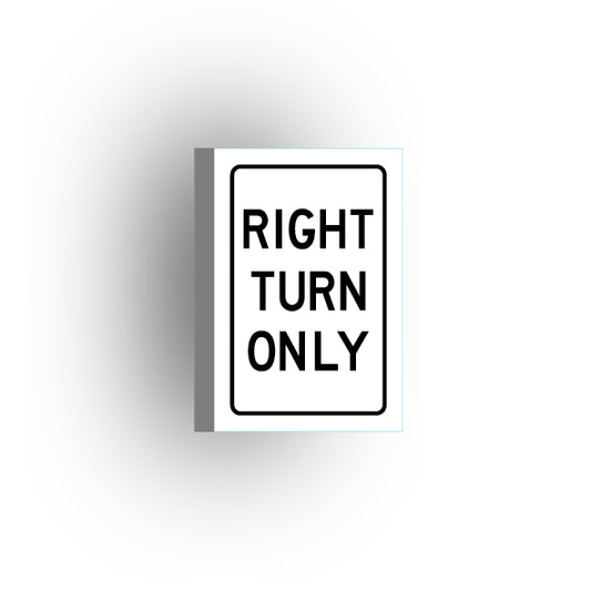 Traffic Control Sign 2x3 Tile: Right Turn Only