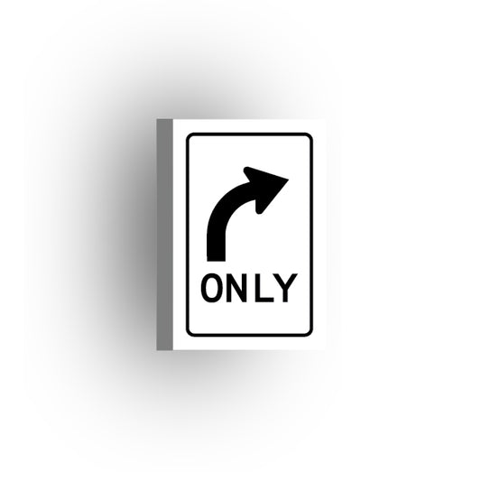 Traffic Control Sign 2x3 Tile: Right Turn Only Arrow
