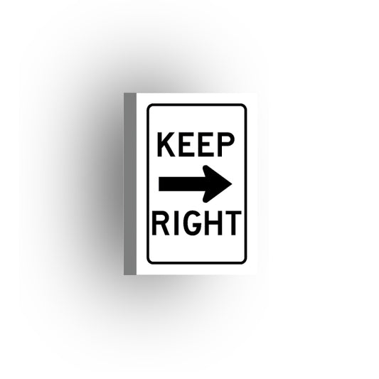 Traffic Control Sign 2x3 Tile: Keep Right